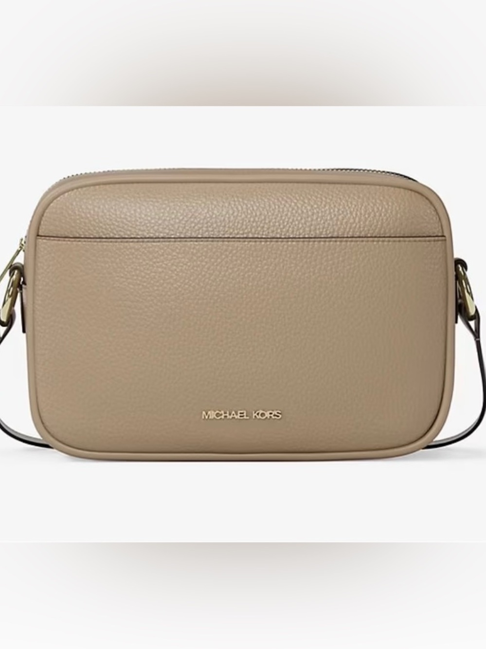 Michael Kors Camel Jet Set Large Pebbled Leather Crossbody Bag - Picture 1 of 8